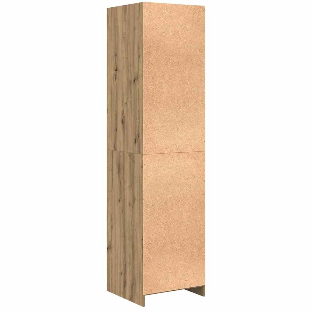 Kledingkast met plank met opslag artisanaal eikenkleurig 50 x 50 x 200 cm