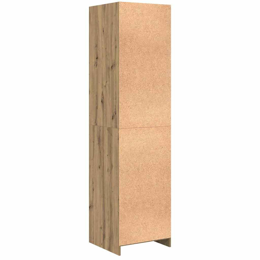 Kledingkast met plank met opslag artisanaal eikenkleurig 50 x 50 x 200 cm