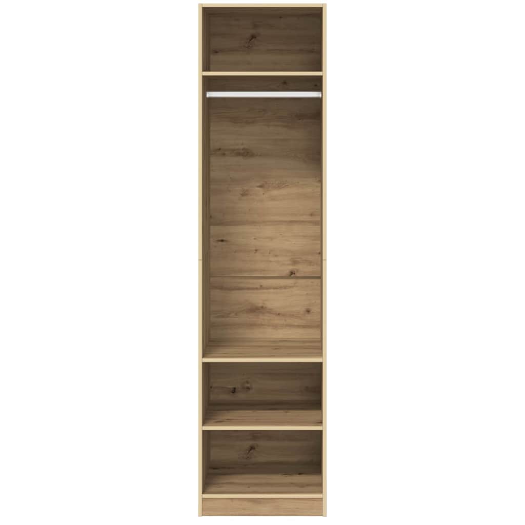 Kledingkast met plank met opslag artisanaal eikenkleurig 50 x 50 x 200 cm