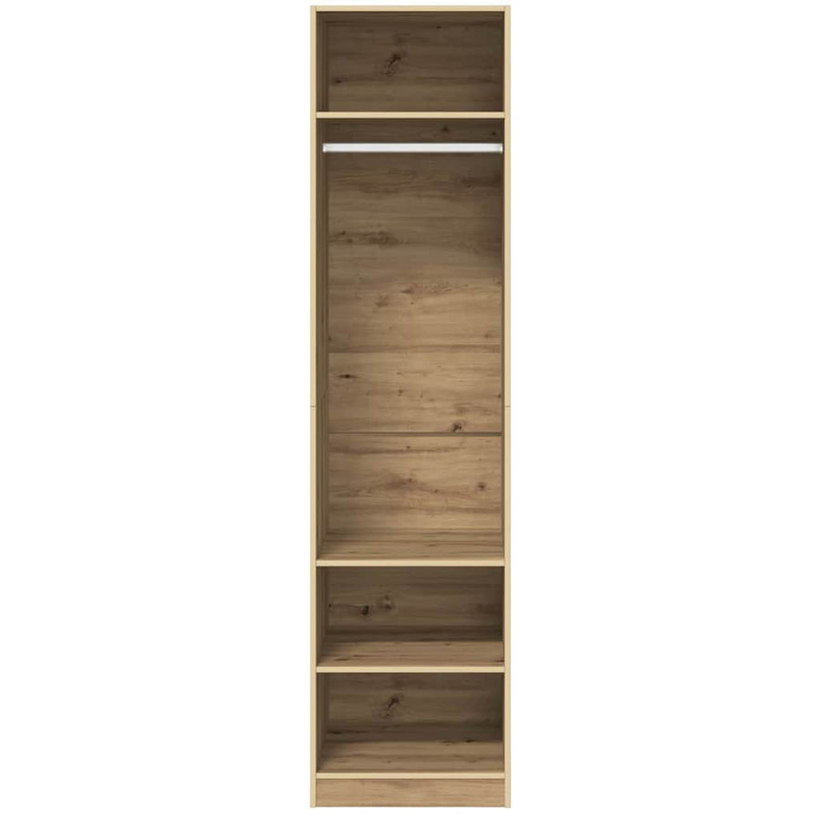 Kledingkast met plank met opslag artisanaal eikenkleurig 50 x 50 x 200 cm