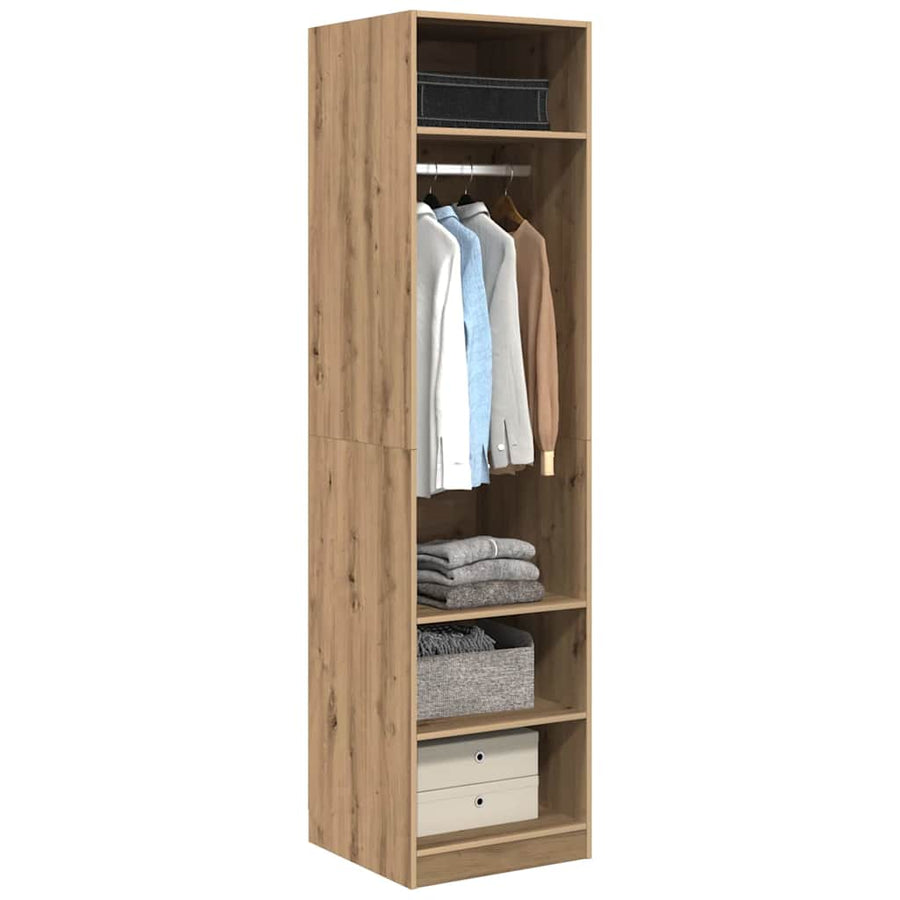 Kledingkast met plank met opslag artisanaal eikenkleurig 50 x 50 x 200 cm