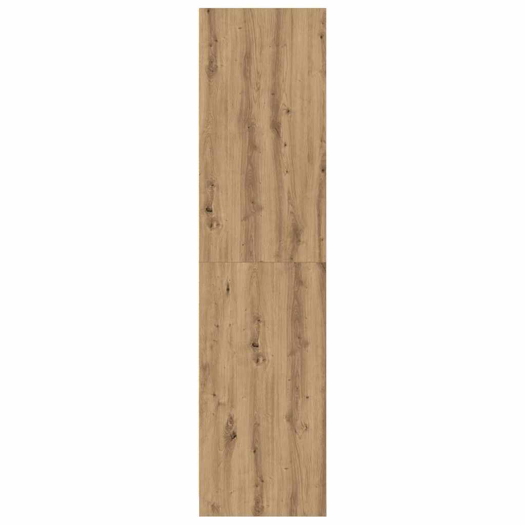 Kledingkast met plank met opslag artisanaal eikenkleurig 50 x 50 x 200 cm