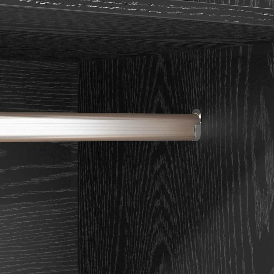 Kledingkast met plank Zwart eiken 50 x 50 x 200 cm Bewerkt hout