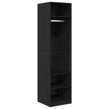 Kledingkast met plank Zwart eiken 50 x 50 x 200 cm Bewerkt hout