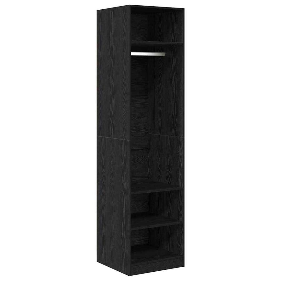 Kledingkast met plank Zwart eiken 50 x 50 x 200 cm Bewerkt hout