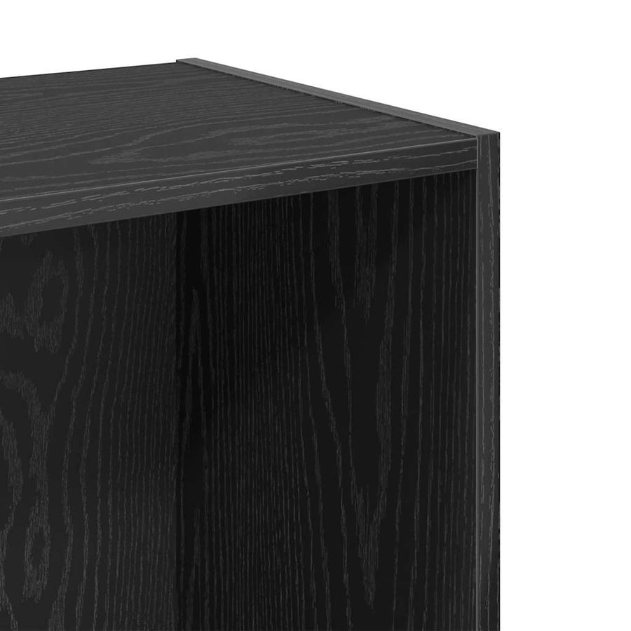 Boekenkast Zwart eiken 40 x 30 x 77 cm Bewerkt hout