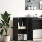 Boekenkast 40x30x77 cm zwart eiken spaanplaat