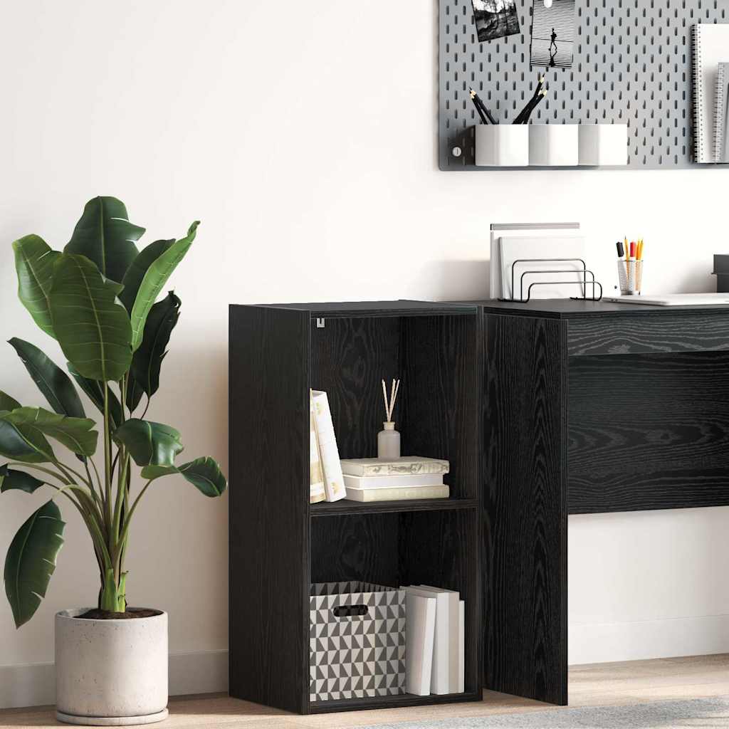 Boekenkast Zwart eiken 40 x 30 x 77 cm Bewerkt hout