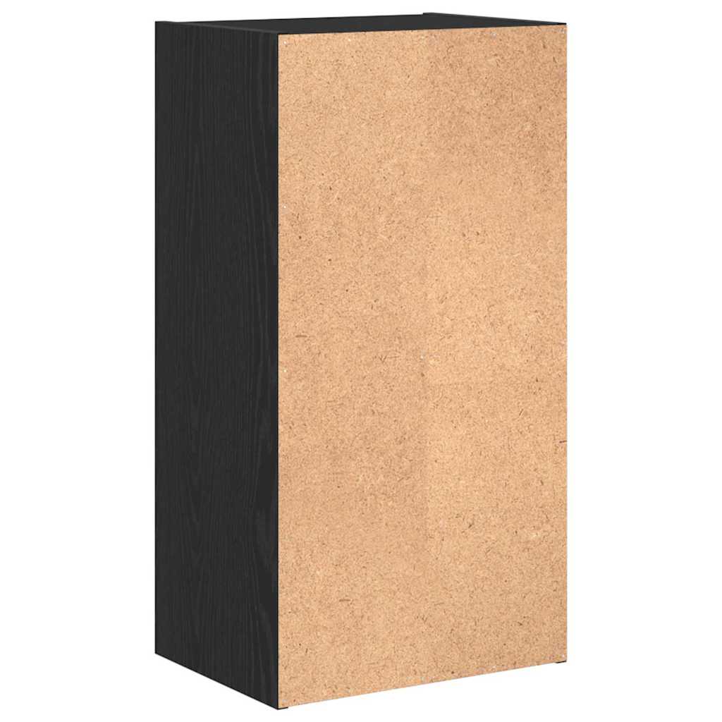 Boekenkast Zwart eiken 40 x 30 x 77 cm Bewerkt hout