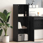 Boekenkast 40x30x114 cm zwart eiken