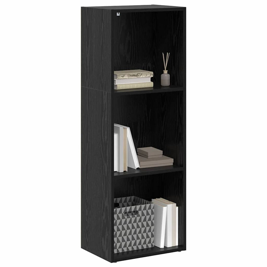 Boekenkast Zwart eiken 40 x 30 x 114 cm Bewerkt hout