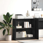 Boekenkast 80x24x109 cm zwart eiken spaanplaat