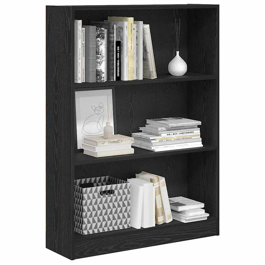Boekenkast Zwart eiken 80 x 24 x 109 cm Spaanplaat