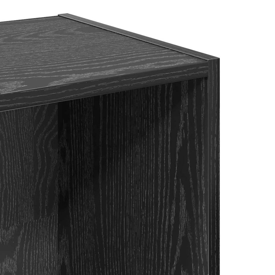 Boekenkast Zwart eiken 40 x 30 x 152 cm Bewerkt hout