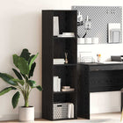 Boekenkast 40x30x152 cm zwart eiken spaanplaat