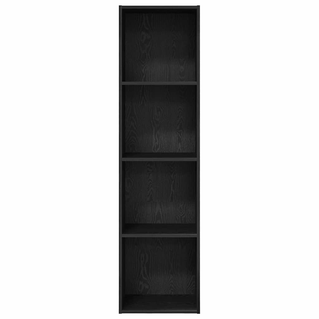 Boekenkast Zwart eiken 40 x 30 x 152 cm Bewerkt hout