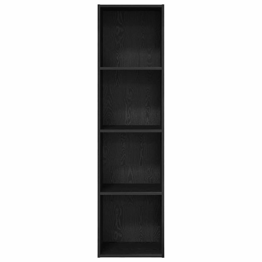 Boekenkast Zwart eiken 40 x 30 x 152 cm Bewerkt hout