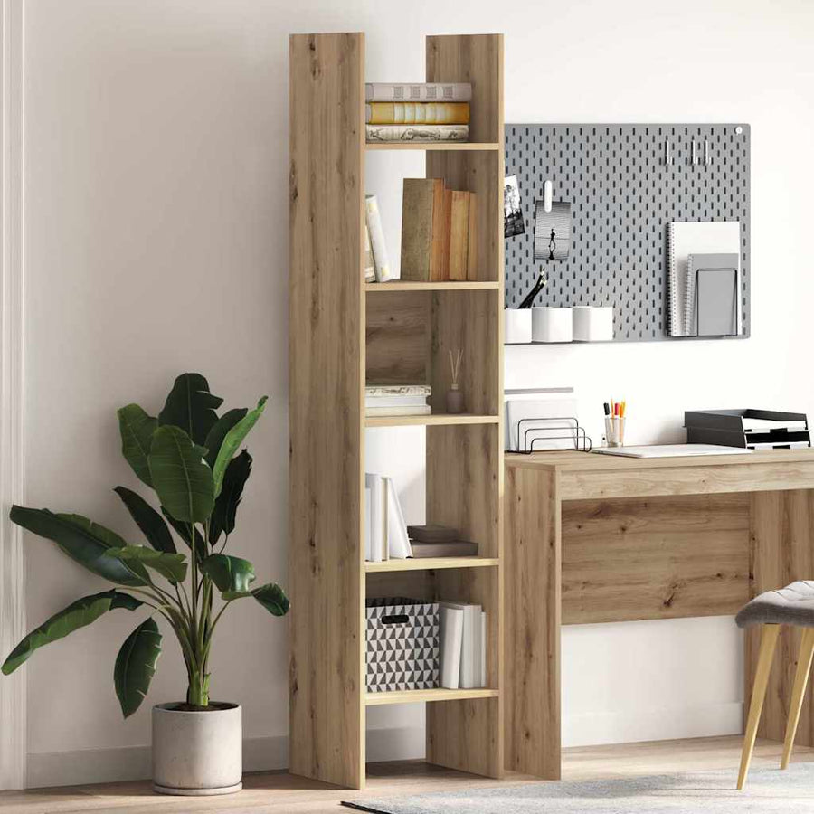 Boekenkast artisanaal eikenkleurig 40 x 35 x 180 cm