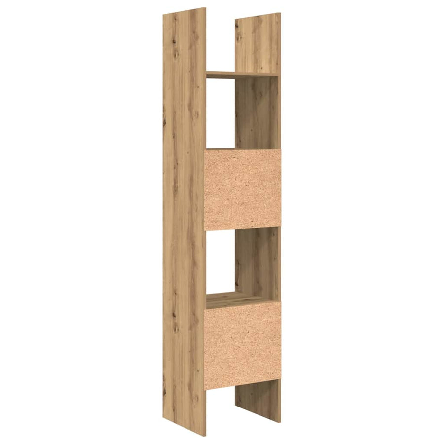 Boekenkast artisanaal eikenkleurig 40 x 35 x 180 cm