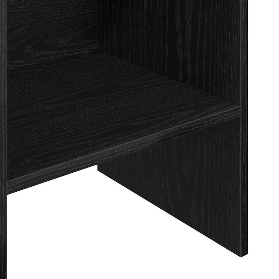 Boekenkast Zwart eiken 40 x 35 x 180 cm Bewerkt hout
