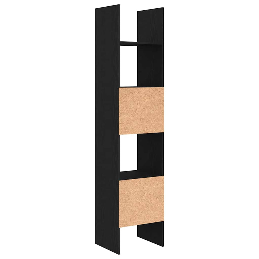 Boekenkast Zwart eiken 40 x 35 x 180 cm Bewerkt hout