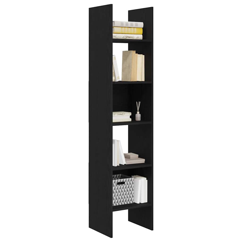 Boekenkast Zwart eiken 40 x 35 x 180 cm Bewerkt hout