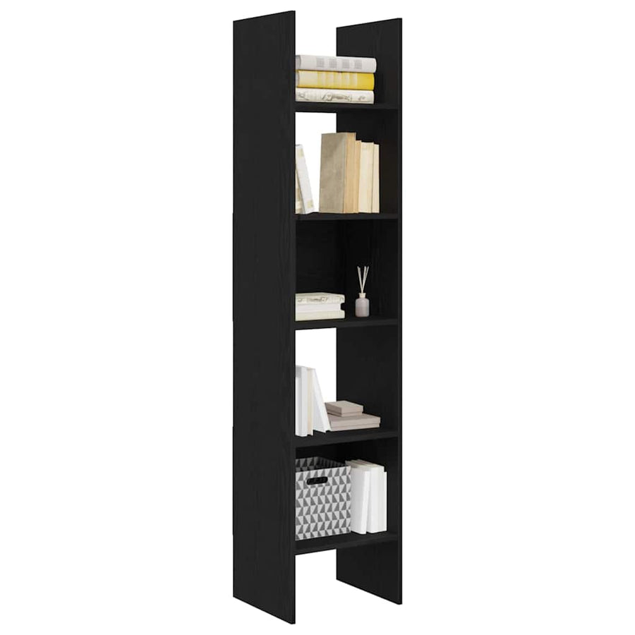 Boekenkast Zwart eiken 40 x 35 x 180 cm Bewerkt hout