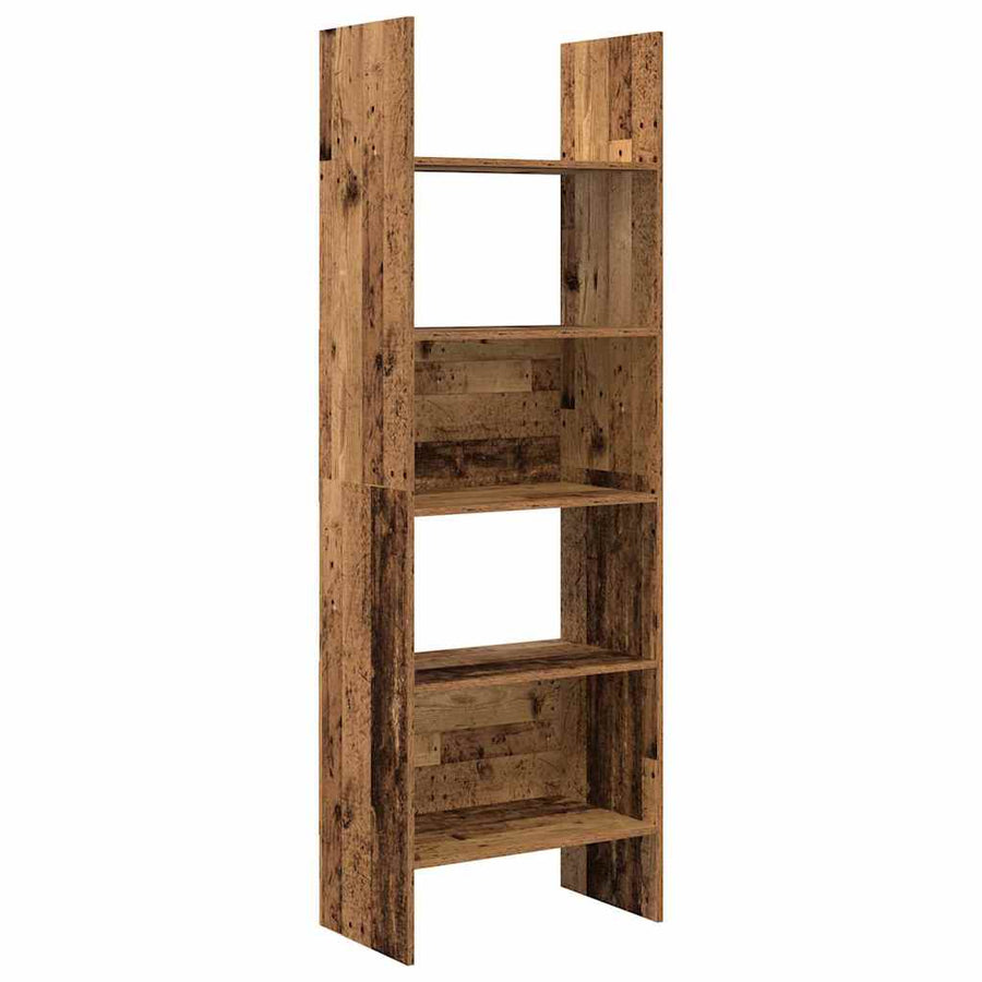 Boekenkast Oud hout 60 x 35 x 180 cm Bewerkt hout