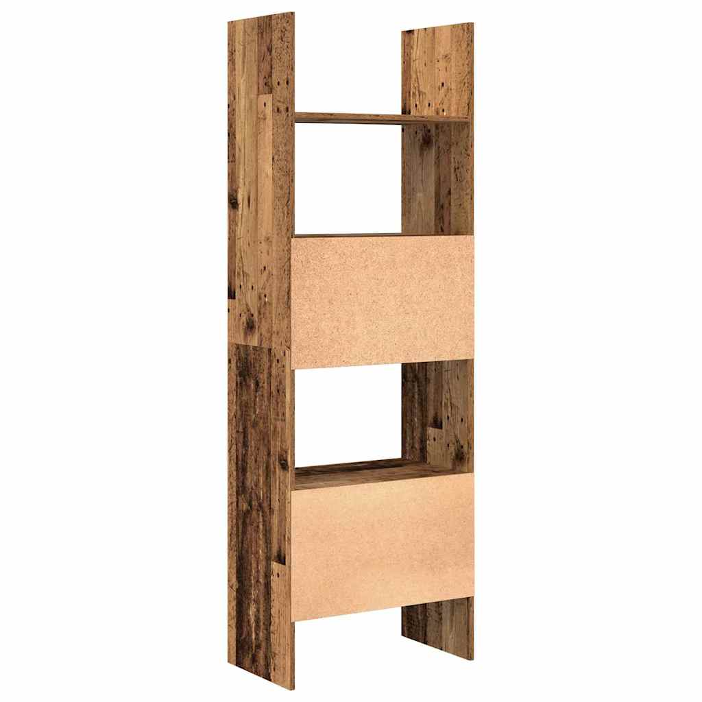 Boekenkast Oud hout 60 x 35 x 180 cm Bewerkt hout