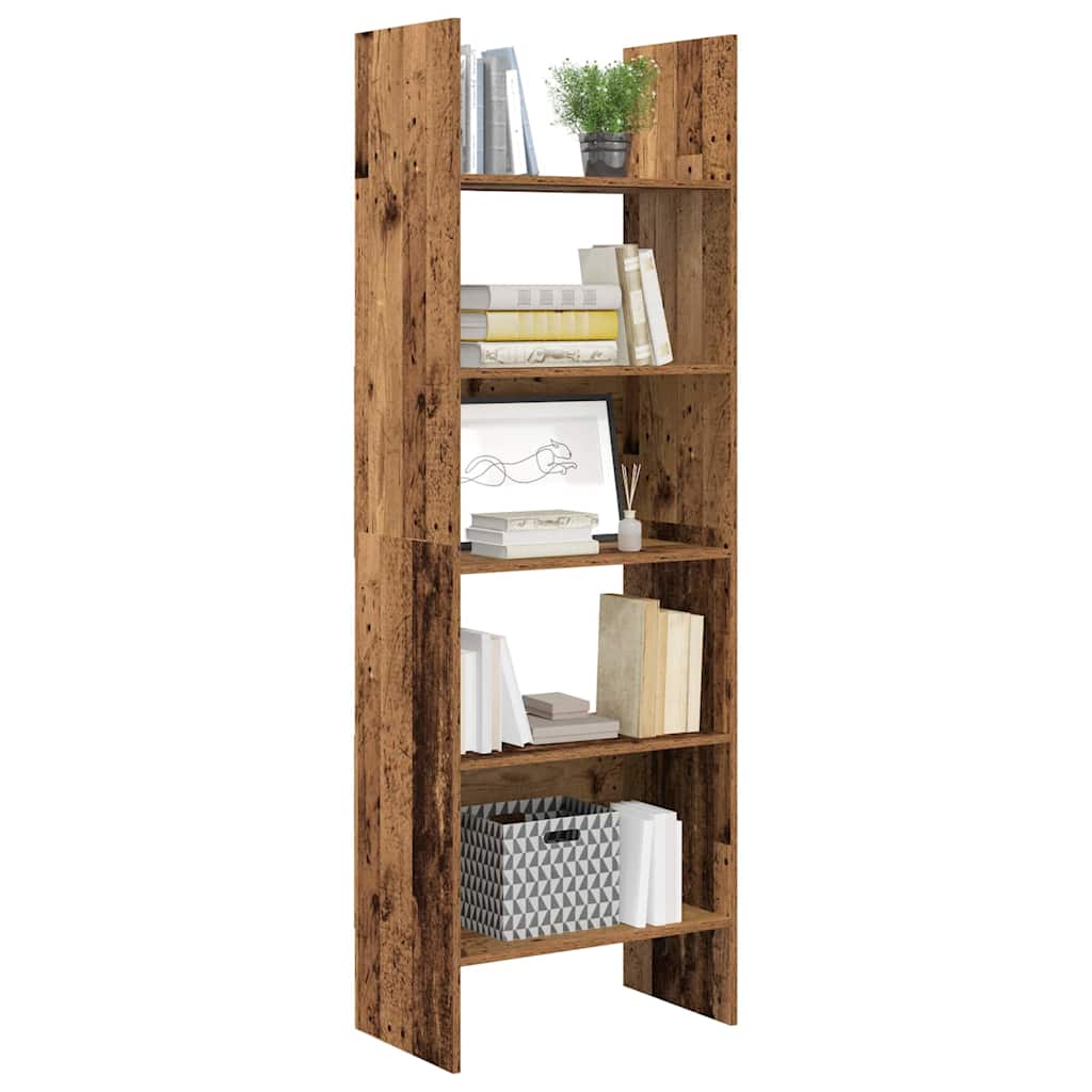 Boekenkast Oud hout 60 x 35 x 180 cm Bewerkt hout