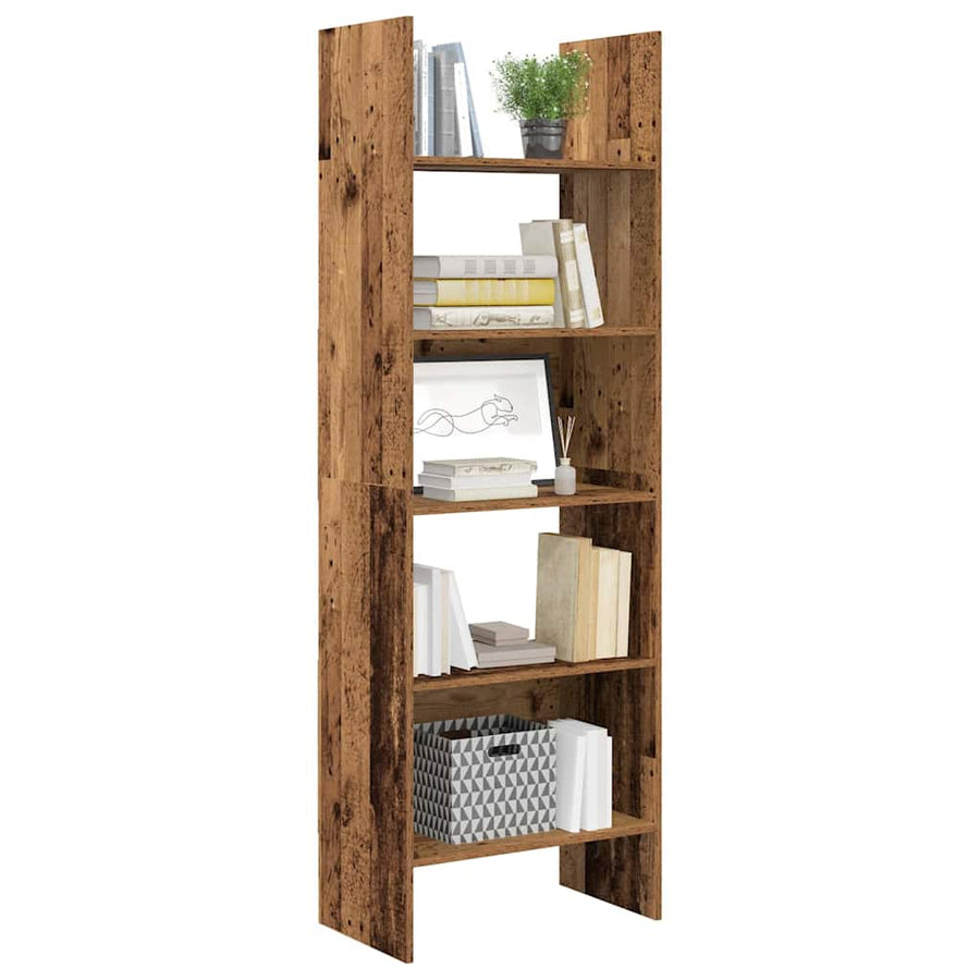 Boekenkast Oud hout 60 x 35 x 180 cm Bewerkt hout