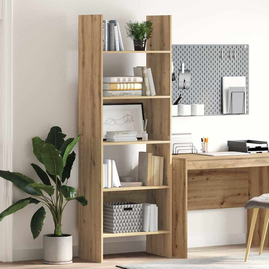 Boekenkast artisanaal eikenkleurig 60 x 35 x 180 cm