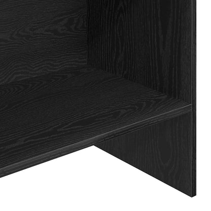 Boekenkast Zwart eiken 60 x 35 x 180 cm Bewerkt hout