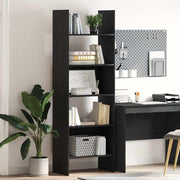 Boekenkast 60x35x180 cm zwart eiken