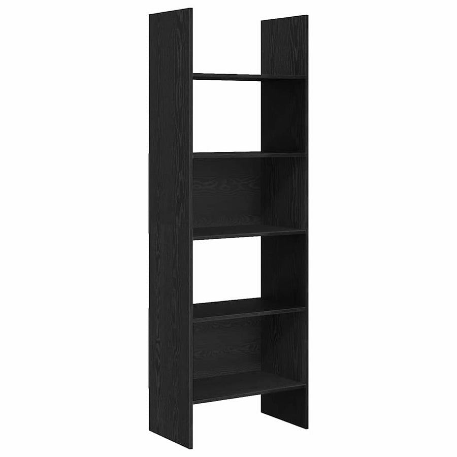 Boekenkast Zwart eiken 60 x 35 x 180 cm Bewerkt hout