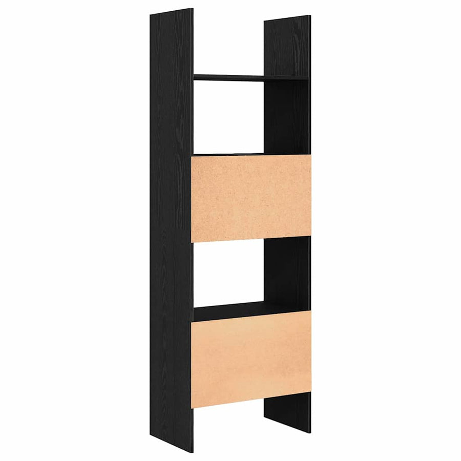 Boekenkast Zwart eiken 60 x 35 x 180 cm Bewerkt hout