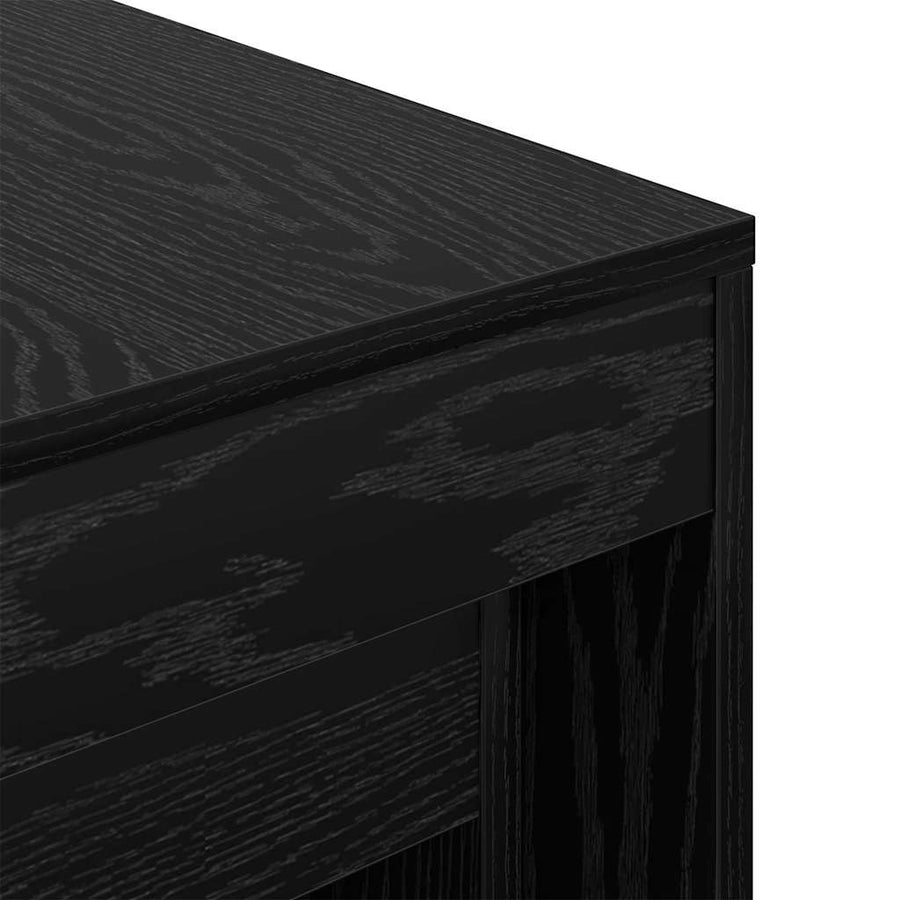 Salontafels 3 pcs Zwart eiken 45 x 45 x 45 cm Bewerkt hout