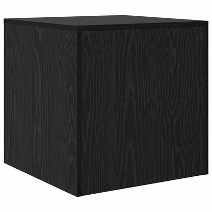 Salontafels 3 pcs Zwart eiken 45 x 45 x 45 cm Bewerkt hout