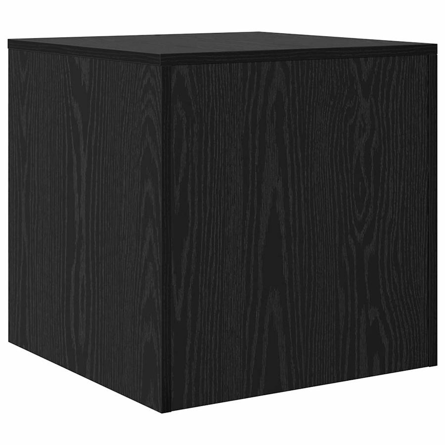 Salontafels 3 pcs Zwart eiken 45 x 45 x 45 cm Bewerkt hout