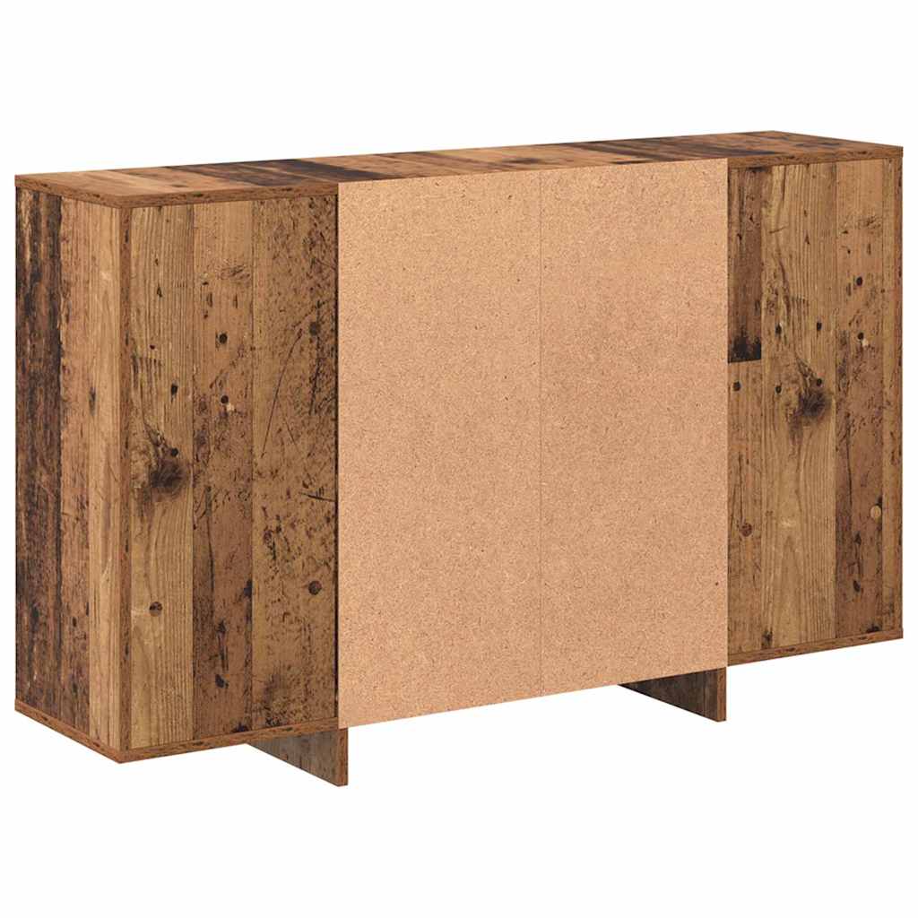 Dressoir met plank Oud hout 120 x 30 x 75 cm Bewerkt hout