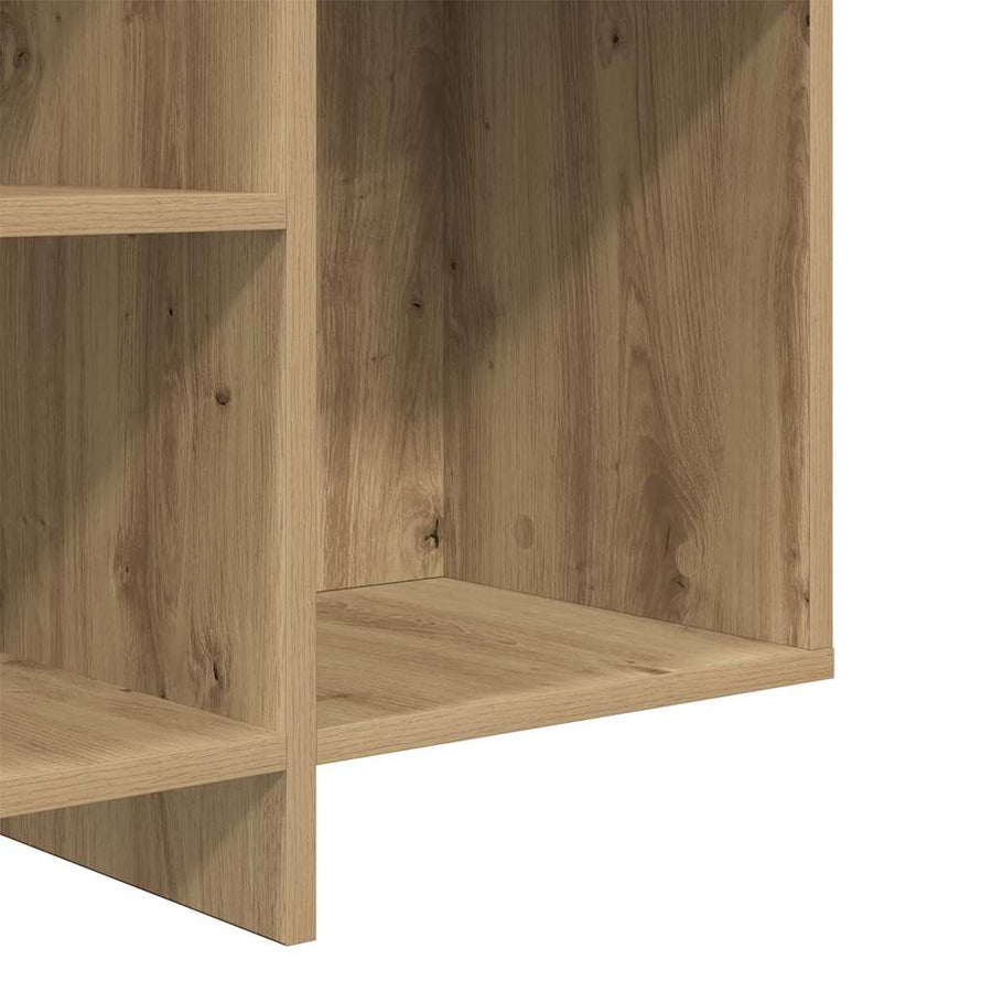 Dressoir artisanaal eikenkleurig 120 x 30 x 75 cm Bewerkt hout
