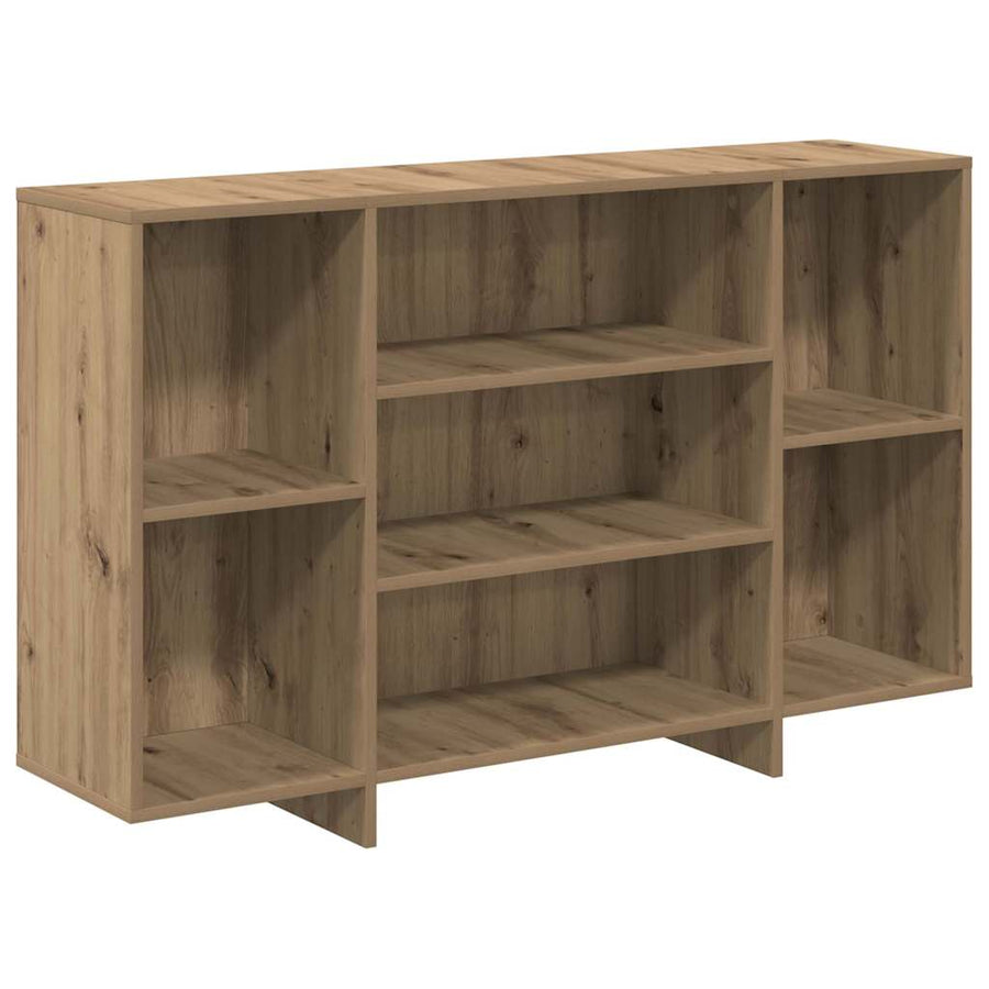 Dressoir artisanaal eikenkleurig 120 x 30 x 75 cm Bewerkt hout