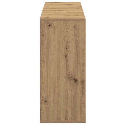 Dressoir artisanaal eikenkleurig 120 x 30 x 75 cm Bewerkt hout
