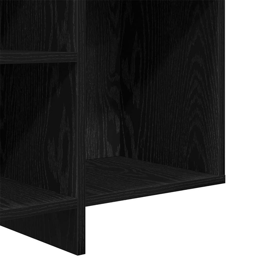 Dressoir met plank Zwart eiken 120 x 30 x 75 cm Bewerkt hout