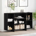 Dressoir 120x30x75 cm zwart eiken