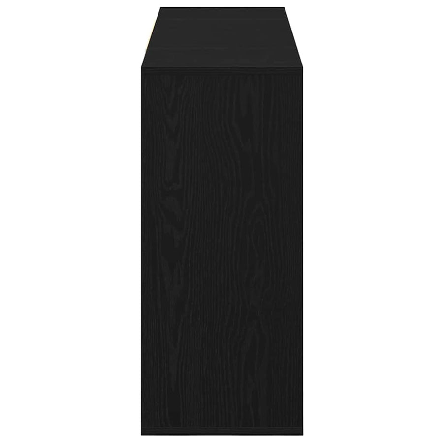 Dressoir met plank Zwart eiken 120 x 30 x 75 cm Bewerkt hout
