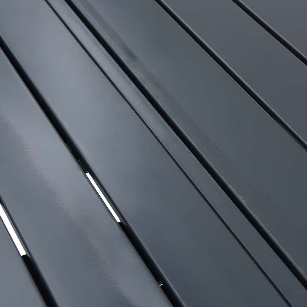 Uittrektafel 2 pcs Antraciet 210 x 90 x 73 cm Staal