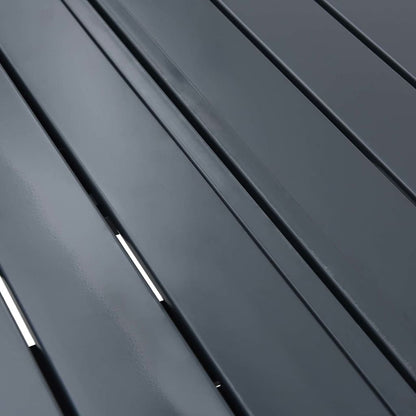 Uittrektafel 2 pcs Antraciet 210 x 90 x 73 cm Staal