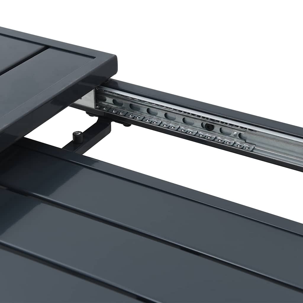 Uittrektafel 2 pcs Antraciet 210 x 90 x 73 cm Staal