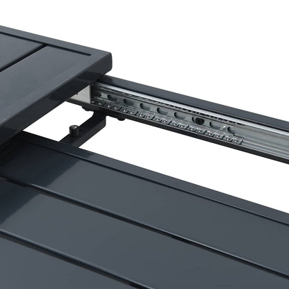 Uittrektafel 2 pcs Antraciet 210 x 90 x 73 cm Staal